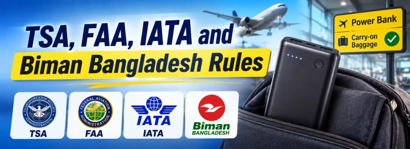 TSA, FAA, IATA and Biman Bangladesh Rules
