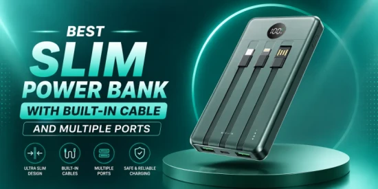 Best Slim Power Bank with Built-in Cable and Multiple Ports