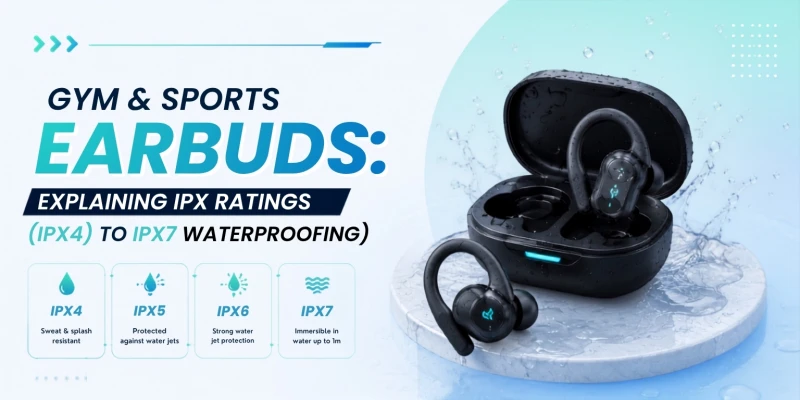 Gym & Sports Earbuds: Explaining IPX Ratings (IPX4 to IPX7 Waterproofing)