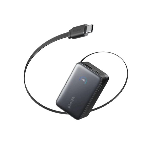 Anker A1638 Nano 45W Power Bank with Built-in USB-C Cable 10000mAh