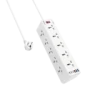 Ldnio SC10610C universal power strip with 10 AC outlets and 6 USB ports