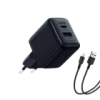 Oraimo Cannon 18D 18W Dual Port Fast Charger Kit with USB-C Cable (OCW-5183E+C53)