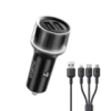 Oraimo Highway 15 15.5W Dual USB Car Charger with 3-in-1 Fast Charging Cable (OCC-1152D)