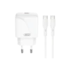XO L141 EU 20W PD Fast Charger Kit with USB-C to USB-C Cable