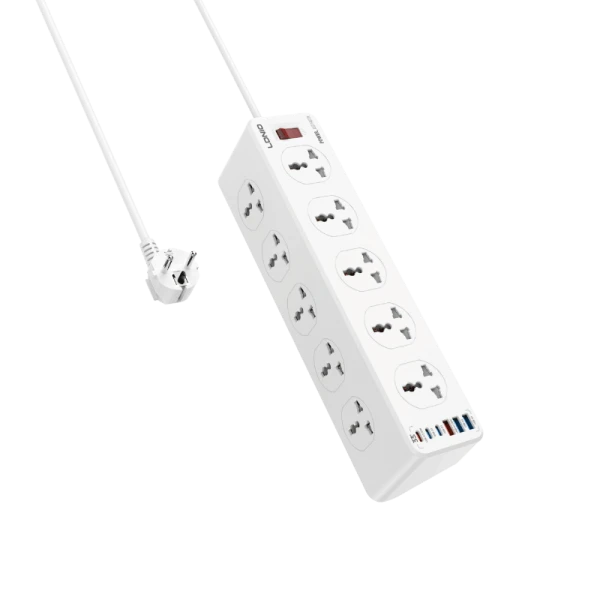 Ldnio SC10610C universal power strip with 10 AC outlets and 6 USB ports