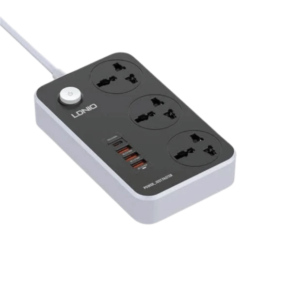 Ldnio SC3412 power strip with 3 sockets and PD20W USB charger