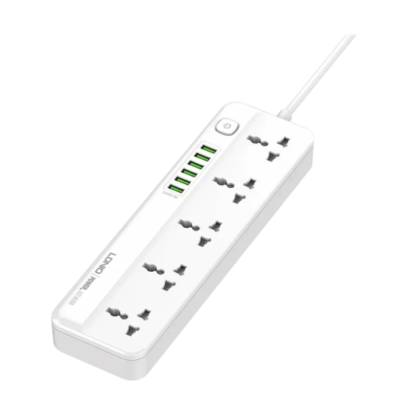 Ldnio SC5614 3-pin power strip with 5 AC outlets and 6 USB ports