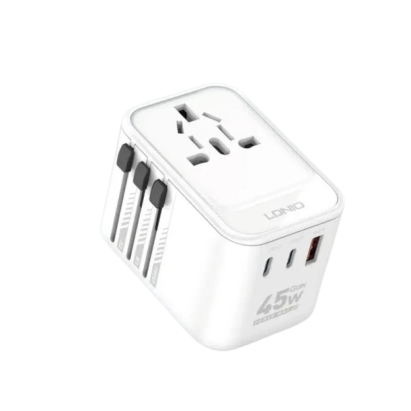 Ldnio Z8 45W GaN travel adapter with 3 USB ports