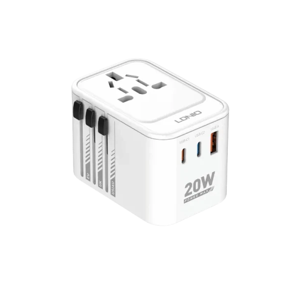 Ldnio Z9 20W GaN travel adapter with 3 USB ports