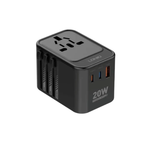 Ldnio Z9 20W GaN travel adapter with 3 USB ports