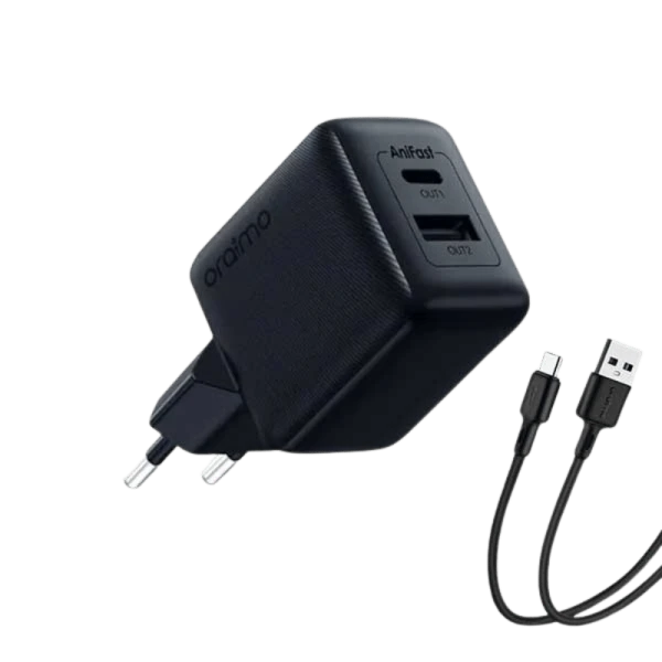 Oraimo Cannon 18D 18W Dual Port Fast Charger Kit with USB-C Cable (OCW-5183E+C53)