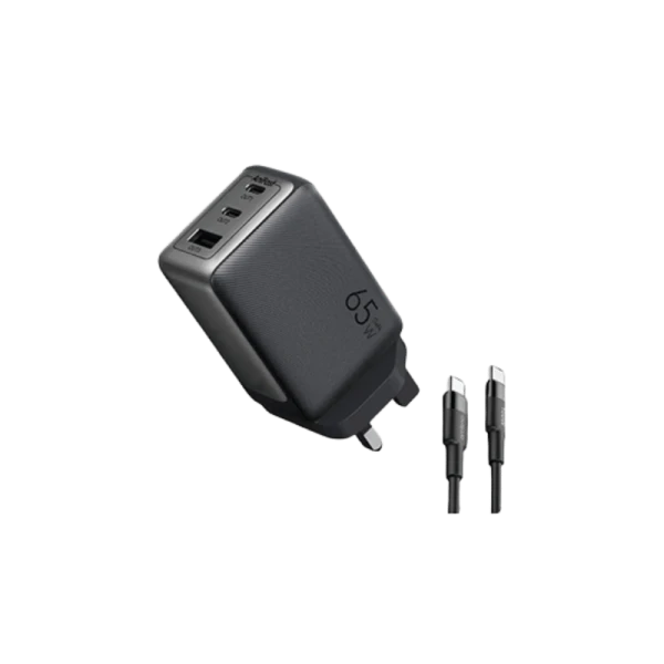 Oraimo HyperGaN 65 65W GaN Fast Wall Charger Kit with 100W USB-C to USB-C Cable (OCW-7652E+116CC)
