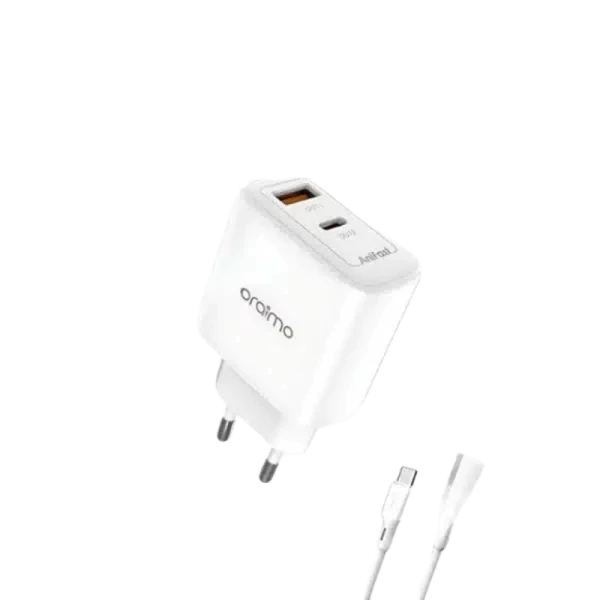 Oraimo PowerGaN 27W PD Fast Charger Kit with USB-C Cable (OCW-E104D+C53)