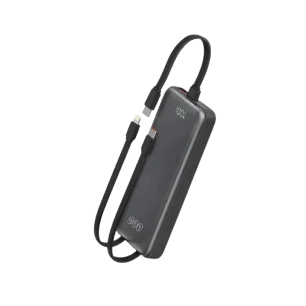 QCY Pulse PB10H 10000mAh 22.5W Power Bank with 3 Built-in Cables