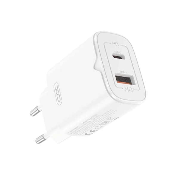 XO L130 EU 30W PD Fast Charger Kit with USB-C to USB-C Cable