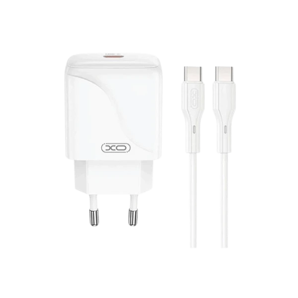 XO L141 EU 20W PD Fast Charger Kit with USB-C to USB-C Cable